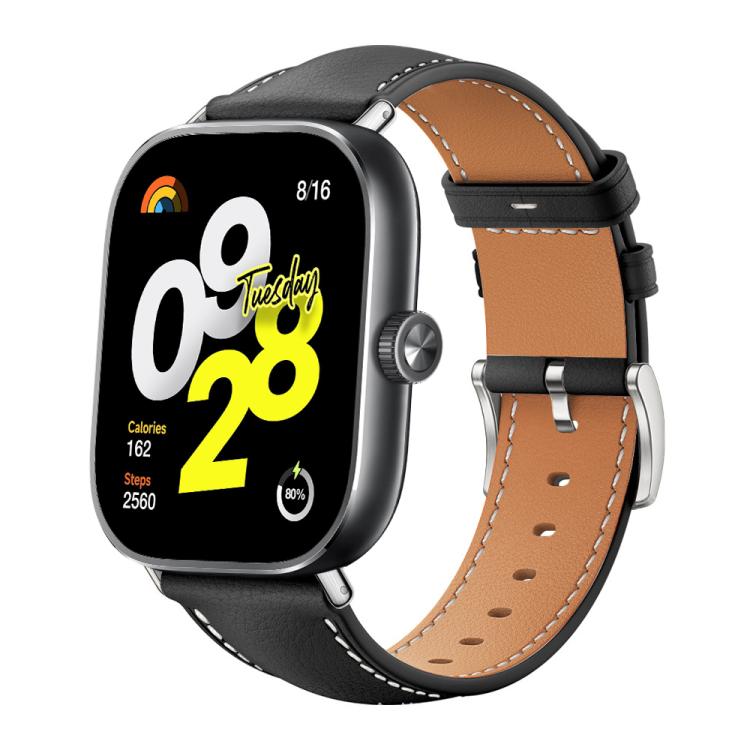 Cinturino per orologio xDfind Flat Head Black Shark in pelle a grana fine, For Xiaomi Band 10 Pro / 9 Pro / Redmi Watch 6, For Redmi Watch 3 Active / Lite 20mm, For Redmi Watch 3 20mm