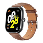 Cinturino per orologio xDfind Flat Head Black Shark in pelle a grana fine, For Xiaomi Band 10 Pro / 9 Pro / Redmi Watch 6, For Redmi Watch 3 Active / Lite 20mm, For Redmi Watch 3 20mm