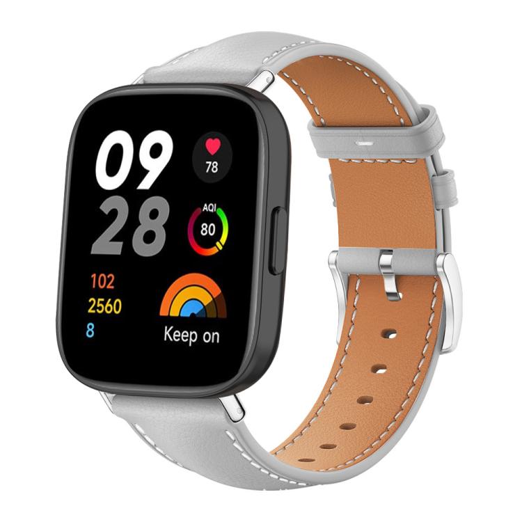 Cinturino per orologio xDfind Flat Head Black Shark in pelle a grana fine, For Xiaomi Band 10 Pro / 9 Pro / Redmi Watch 6, For Redmi Watch 3 Active / Lite 20mm, For Redmi Watch 3 20mm