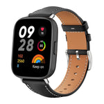 Cinturino per orologio xDfind Flat Head Black Shark in pelle a grana fine, For Xiaomi Band 10 Pro / 9 Pro / Redmi Watch 6, For Redmi Watch 3 Active / Lite 20mm, For Redmi Watch 3 20mm