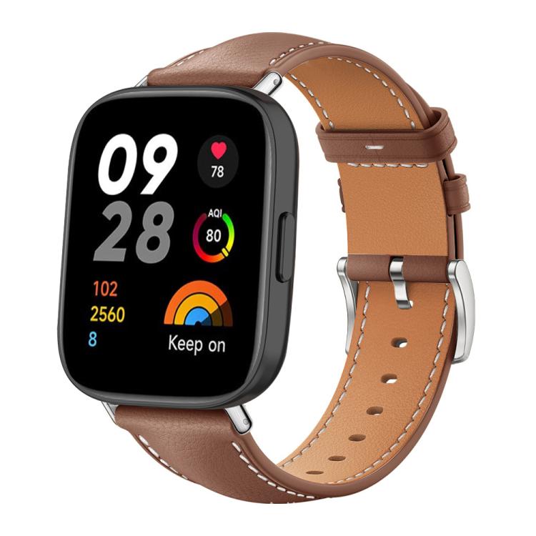 Cinturino per orologio xDfind Flat Head Black Shark in pelle a grana fine, For Xiaomi Band 10 Pro / 9 Pro / Redmi Watch 6, For Redmi Watch 3 Active / Lite 20mm, For Redmi Watch 3 20mm