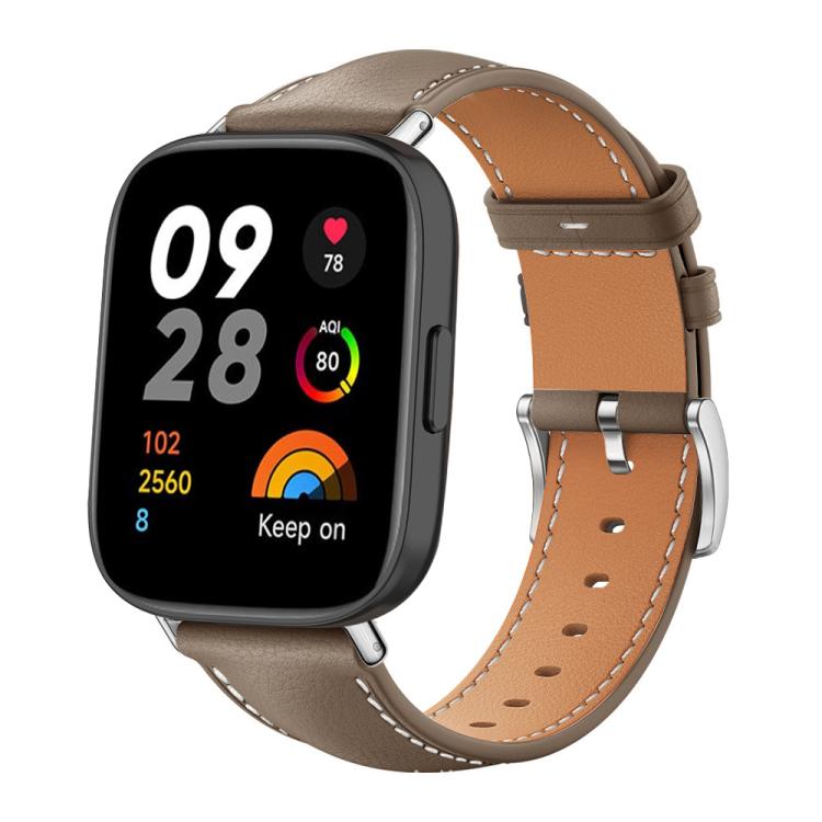 Cinturino per orologio xDfind Flat Head Black Shark in pelle a grana fine, For Xiaomi Band 10 Pro / 9 Pro / Redmi Watch 6, For Redmi Watch 3 Active / Lite 20mm, For Redmi Watch 3 20mm