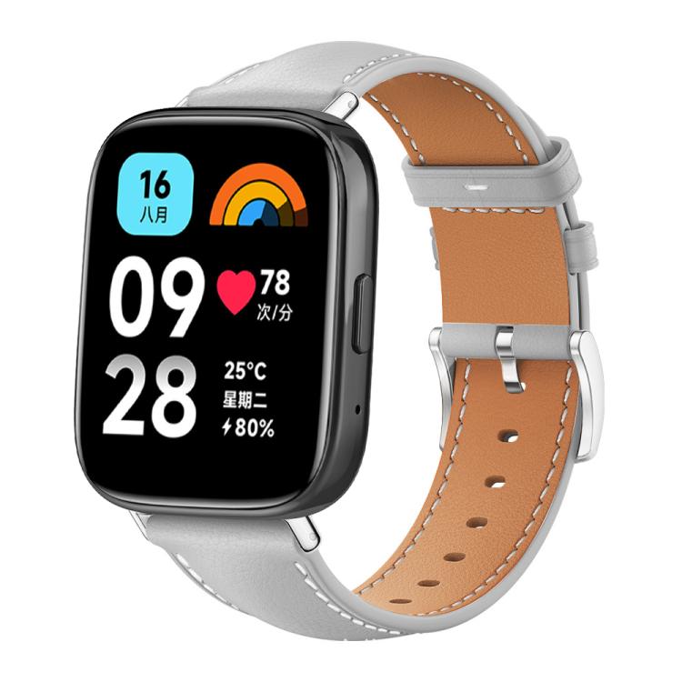 Cinturino per orologio xDfind Flat Head Black Shark in pelle a grana fine, For Xiaomi Band 10 Pro / 9 Pro / Redmi Watch 6, For Redmi Watch 3 Active / Lite 20mm, For Redmi Watch 3 20mm