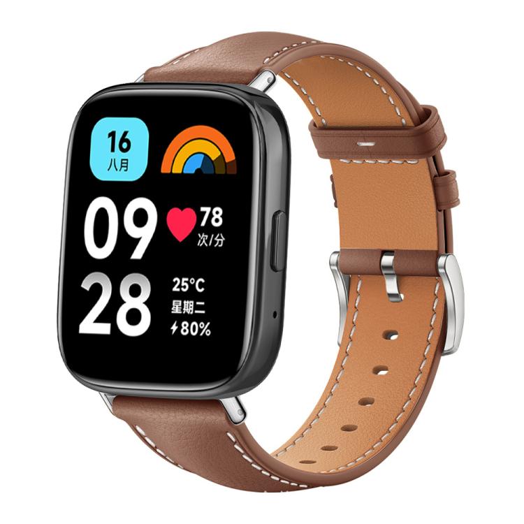 Cinturino per orologio xDfind Flat Head Black Shark in pelle a grana fine, For Xiaomi Band 10 Pro / 9 Pro / Redmi Watch 6, For Redmi Watch 3 Active / Lite 20mm, For Redmi Watch 3 20mm