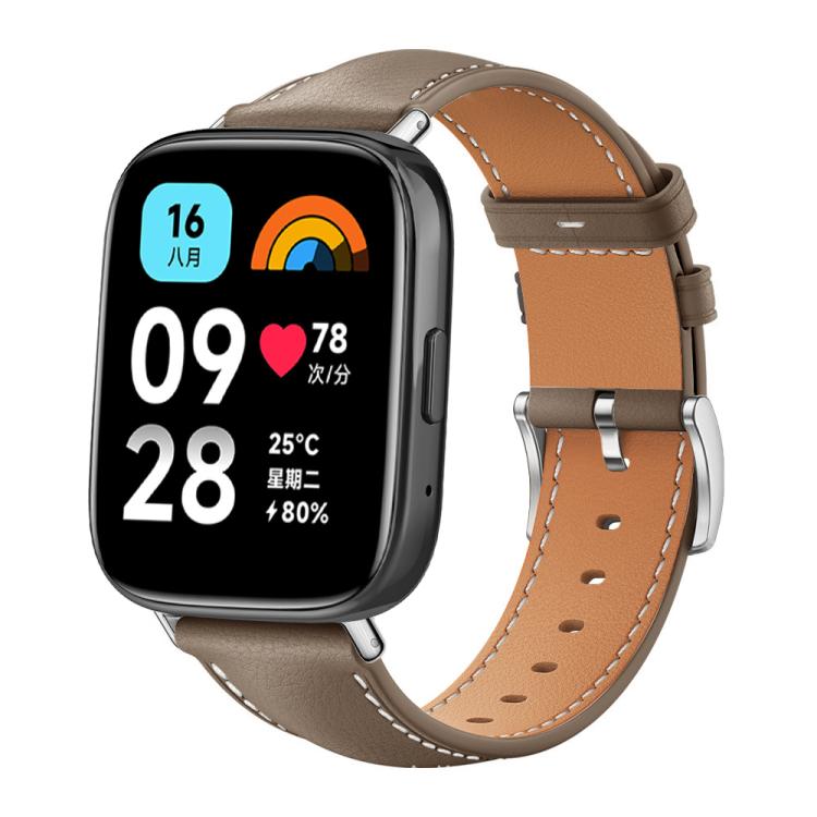 Cinturino per orologio xDfind Flat Head Black Shark in pelle a grana fine, For Xiaomi Band 10 Pro / 9 Pro / Redmi Watch 6, For Redmi Watch 3 Active / Lite 20mm, For Redmi Watch 3 20mm