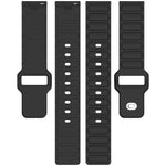 Cinturino per orologio in silicone a tinta unita a forma di I, 18mm