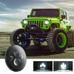 Lampade per fari a LED a forma rotonda per auto da 7 pollici H4 / H13 DC 9V-30V 4000LM 6000K 40W per Jeep Wrangler, DC 9V-30V 4000LM 6000K 40W