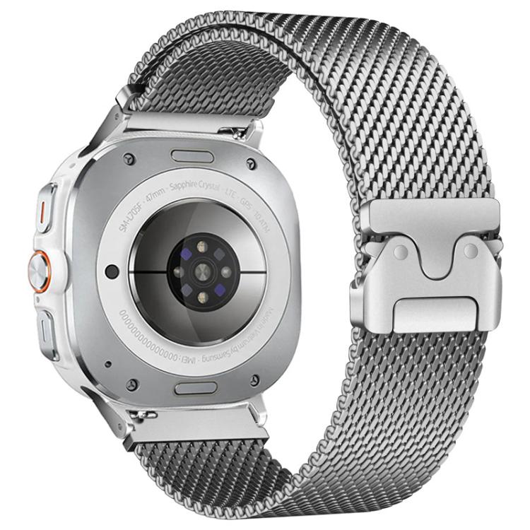 Cinturino per orologio in acciaio inox con fibbia milanese a forma di ombrello., For Samsung Galaxy Watch Ultra / Ultra 2025, For Samsung Galaxy Watch8 / Watch8 Classic