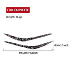 Set di 2 adesivi decorativi angolari per paraurti auto in fibra di carbonio con lamina dorata forgiata per Chevrolet Corvette C8 2020-, lato guidatore sinistro e destro., Bumper Corner