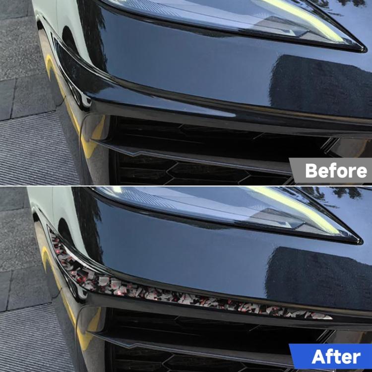 Set di 2 adesivi decorativi angolari per paraurti auto in fibra di carbonio con lamina dorata forgiata per Chevrolet Corvette C8 2020-, lato guidatore sinistro e destro., Bumper Corner