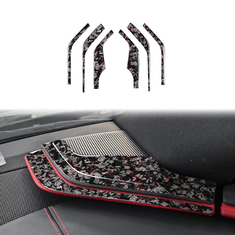 Set 6 adesivi fibra carbonio dorata per Chevrolet Corvette C8
