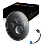 Lampade per fari a LED a forma rotonda per auto da 7 pollici H4 / H13 DC 9V-30V 4000LM 6000K 40W per Jeep Wrangler, DC 9V-30V 4000LM 6000K 40W