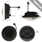 Lampade per fari a LED a forma rotonda per auto da 7 pollici H4 / H13 DC 9V-30V 4000LM 6000K 40W per Jeep Wrangler, DC 9V-30V 4000LM 6000K 40W