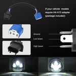 Lampade per fari a LED a forma rotonda per auto da 7 pollici H4 / H13 DC 9V-30V 4000LM 6000K 40W per Jeep Wrangler, DC 9V-30V 4000LM 6000K 40W