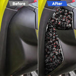 Set di 4 adesivi decorativi per la parte anteriore dell'auto in fibra di carbonio con lamina dorata forgiata per Chevrolet Corvette C8 2020-, lato guidatore sinistro e destro., Front Slot