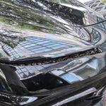 Set di 2 adesivi decorativi in fibra di carbonio con lamina dorata forgiata, da posizionare sotto i fari anteriori dell'auto, per Chevrolet Corvette C8 2020-, lato guidatore sinistro e destro., Front Light Below