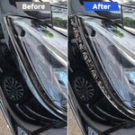 Set di 2 adesivi decorativi in fibra di carbonio con lamina dorata forgiata, da posizionare sotto i fari anteriori dell'auto, per Chevrolet Corvette C8 2020-, lato guidatore sinistro e destro., Front Light Below