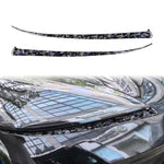 Set di 2 adesivi decorativi in fibra di carbonio con lamina dorata forgiata, da posizionare sotto i fari anteriori dell'auto, per Chevrolet Corvette C8 2020-, lato guidatore sinistro e destro., Front Light Below