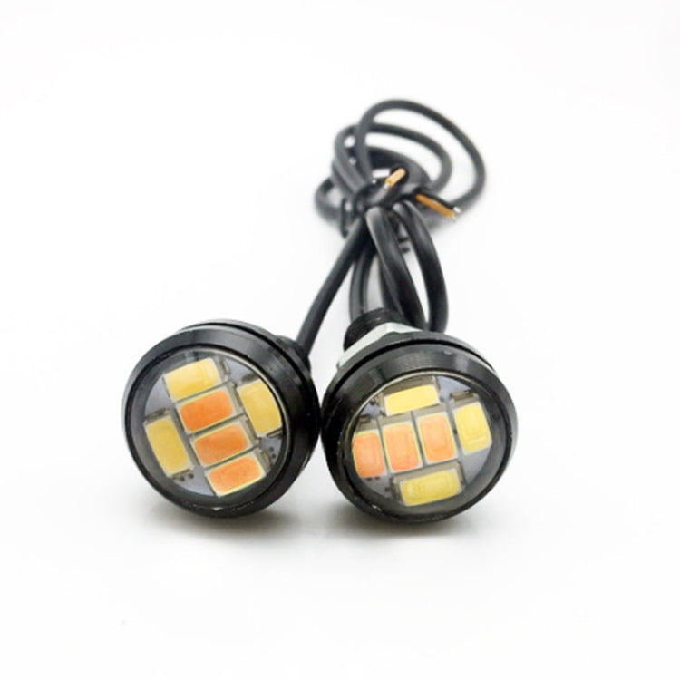 10 PCS 23mm 6LEDs SMD-5730 DC9-80V Moto Eagle Eye Light, 6LEDs SMD-5730, 6LEDs SMD-5730(White Light)