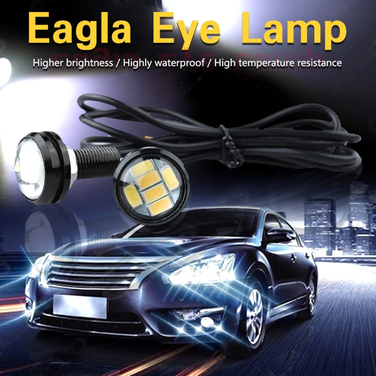 10 PCS 23mm 6LEDs SMD-5730 DC9-80V Moto Eagle Eye Light, 6LEDs SMD-5730, 6LEDs SMD-5730(White Light)