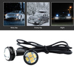 10 PCS 23mm 6LEDs SMD-5730 DC9-80V Moto Eagle Eye Light, 6LEDs SMD-5730, 6LEDs SMD-5730(White Light)