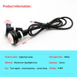 10 PCS 23mm 6LEDs SMD-5730 DC9-80V Moto Eagle Eye Light, 6LEDs SMD-5730, 6LEDs SMD-5730(White Light)