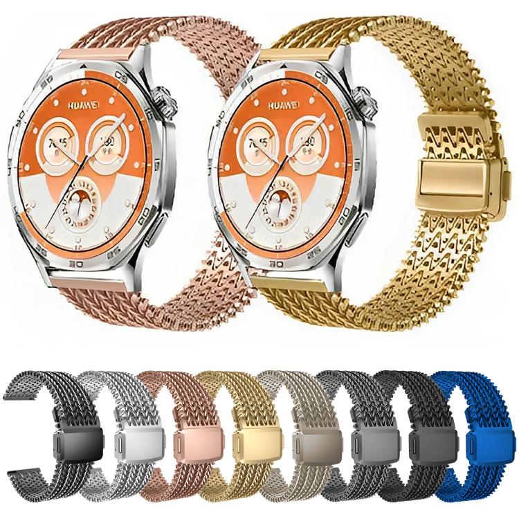 Cinturino per orologio in maglia magnetica in acciaio inossidabile, 22mm
