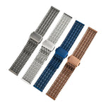 Cinturino per orologio in maglia magnetica in acciaio inossidabile, 22mm