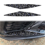 Set di 2 adesivi decorativi laterali per paraurti anteriore auto in fibra di carbonio con lamina dorata forgiata per Chevrolet Corvette C8 2020-, lato guidatore sinistro e destro., Front Bumper Sides