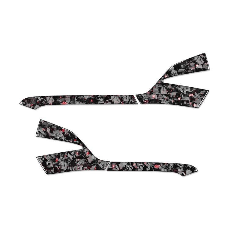Set 4 adesivi fibra di carbonio dorata per specchietto Corvette C