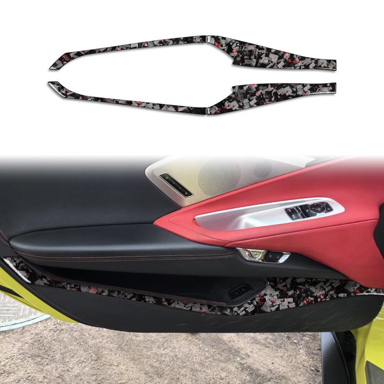 Set 4 adesivi fibra carbonio dorata per Chevrolet Corvette C8