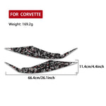 Set di 2 adesivi decorativi in fibra di carbonio con lamina d'oro forgiata per prese d'aria posteriori dell'auto, per Chevrolet Corvette C8 2020-, lato guidatore sinistro e destro., Rear Air Vent