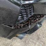 Set di 2 adesivi decorativi in fibra di carbonio con lamina d'oro forgiata per prese d'aria posteriori dell'auto, per Chevrolet Corvette C8 2020-, lato guidatore sinistro e destro., Rear Air Vent