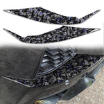 Set di 2 adesivi decorativi in fibra di carbonio con lamina d'oro forgiata per prese d'aria posteriori dell'auto, per Chevrolet Corvette C8 2020-, lato guidatore sinistro e destro., Rear Air Vent