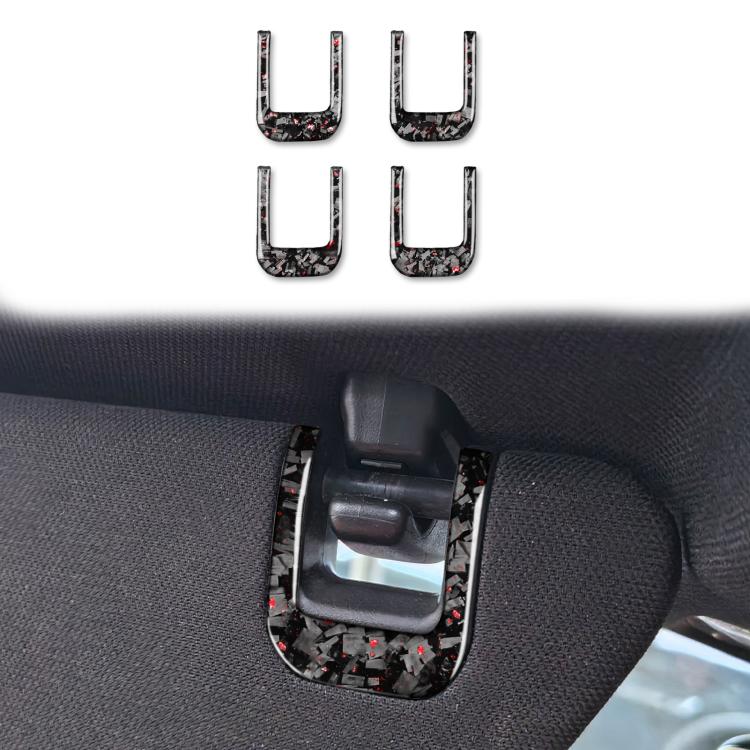 Set 4 adesivi fibra di carbonio dorata per Chevrolet Corvette C8