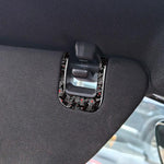 Set di 4 adesivi decorativi in fibra di carbonio con lamina dorata forgiata per aletta parasole auto Chevrolet Corvette C8 2020-, lato guidatore sinistro e destro., Sun Visor
