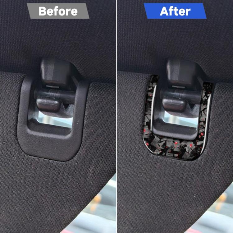 Set di 4 adesivi decorativi in fibra di carbonio con lamina dorata forgiata per aletta parasole auto Chevrolet Corvette C8 2020-, lato guidatore sinistro e destro., Sun Visor