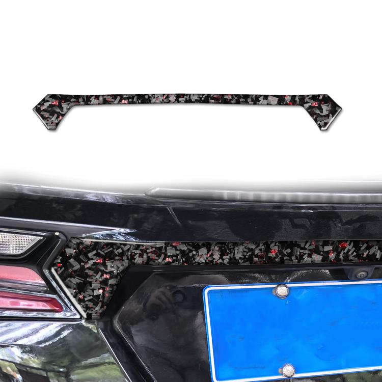 Adesivo decorativo per bagagliaio auto in fibra di carbonio con lamina d'oro forgiata per Chevrolet Corvette C8 2020-, lato guidatore sinistro e destro, Trunk