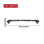 Adesivo decorativo per bagagliaio auto in fibra di carbonio con lamina d'oro forgiata per Chevrolet Corvette C8 2020-, lato guidatore sinistro e destro, Trunk
