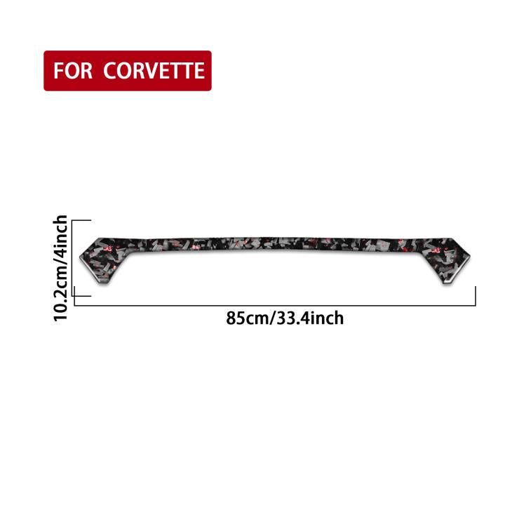Adesivo decorativo per bagagliaio auto in fibra di carbonio con lamina d'oro forgiata per Chevrolet Corvette C8 2020-, lato guidatore sinistro e destro, Trunk