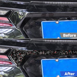 Adesivo decorativo per bagagliaio auto in fibra di carbonio con lamina d'oro forgiata per Chevrolet Corvette C8 2020-, lato guidatore sinistro e destro, Trunk