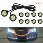 10 PCS 23mm 12LEDs SMD-4014 DC9-80V Moto Eagle Eye Light, 12LEDs SMD-4014, 12LEDs SMD-4014(White Light)