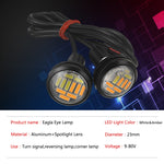 10 PCS 23mm 12LEDs SMD-4014 DC9-80V Moto Eagle Eye Light, 12LEDs SMD-4014, 12LEDs SMD-4014(White Light)