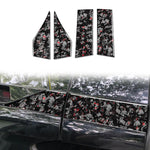 Set di 4 adesivi decorativi laterali per tetto auto in fibra di carbonio con lamina dorata forgiata per Chevrolet Corvette C8 2020-, lato guidatore sinistro e destro., Roof Sides