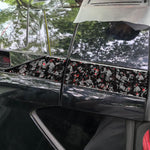 Set di 4 adesivi decorativi laterali per tetto auto in fibra di carbonio con lamina dorata forgiata per Chevrolet Corvette C8 2020-, lato guidatore sinistro e destro., Roof Sides