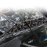 Set di 4 adesivi decorativi laterali per tetto auto in fibra di carbonio con lamina dorata forgiata per Chevrolet Corvette C8 2020-, lato guidatore sinistro e destro., Roof Sides