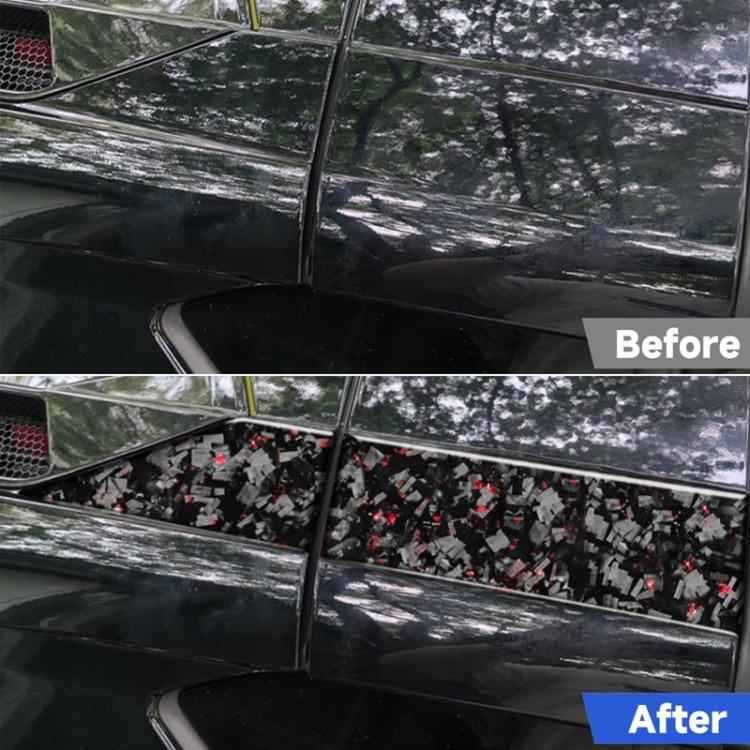 Set di 4 adesivi decorativi laterali per tetto auto in fibra di carbonio con lamina dorata forgiata per Chevrolet Corvette C8 2020-, lato guidatore sinistro e destro., Roof Sides
