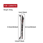 Set di 2 adesivi decorativi laterali per console centrale auto in fibra di carbonio con lamina dorata forgiata per Chevrolet Corvette C8 2020-, lato destro guidatore., Center Console Side, Right Driver