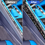 Set di 2 adesivi decorativi laterali per console centrale auto in fibra di carbonio con lamina dorata forgiata per Chevrolet Corvette C8 2020-, lato destro guidatore., Center Console Side, Right Driver