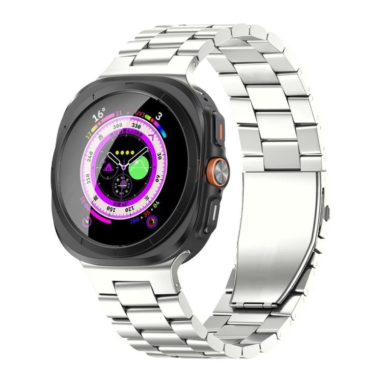 Cinturino per orologio in lega di titanio con fibbia piatta a tre perline, For Samsung Galaxy Watch Ultra / Ultra 2025, For Samsung Galaxy Watch8 / Watch8 Classic
